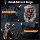 8.2 FT Standing Animatronic Werewolf with Howling Sounds Red Flashing Eyes and Poseable Arms by LJGDeals