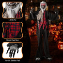 8.2 FT Standing Animatronic Werewolf with Howling Sounds Red Flashing Eyes and Poseable Arms by LJGDeals