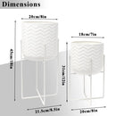 Set of 2 Planters With Stand 17&12 (Bright White)