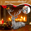 Standing Reindeer Statue Aluminum Deer Sculpture for Indoors Christmas Decor by LJGDeals