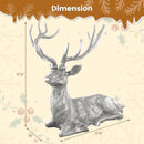 Standing Reindeer Statue Aluminum Deer Sculpture for Indoors Christmas Decor by LJGDeals