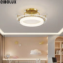 GobekUsa Kids' Room Ceiling Light in Gold Pink Blue for Bedroom and Living Room
