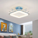 GobekUsa Kids' Room Ceiling Light in Gold Pink Blue for Bedroom and Living Room