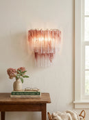 Star-Shaped Red Gradient Glass Wall Lamp