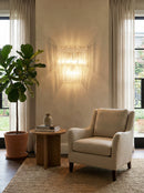 Star Shaped Transparent Glass Wall Lamp