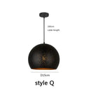 GobekUsa Black Nordic Industrial Pendant Light Chandelier Retro Decor E27 Dining Kitchen Lamp