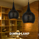 GobekUsa Black Nordic Industrial Pendant Light Chandelier Retro Decor E27 Dining Kitchen Lamp