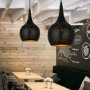 GobekUsa Black Nordic Industrial Pendant Light Chandelier Retro Decor E27 Dining Kitchen Lamp