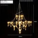 Starry Crystal Firefly Pendant Chandelier in Polished Steel