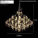 Starry Crystal Firefly Pendant Chandelier in Polished Steel