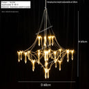 Starry Crystal Firefly Pendant Chandelier in Polished Steel