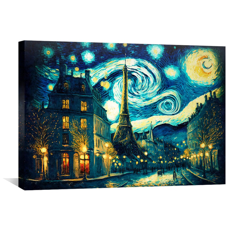 Starry Eiffel Tower Canvas