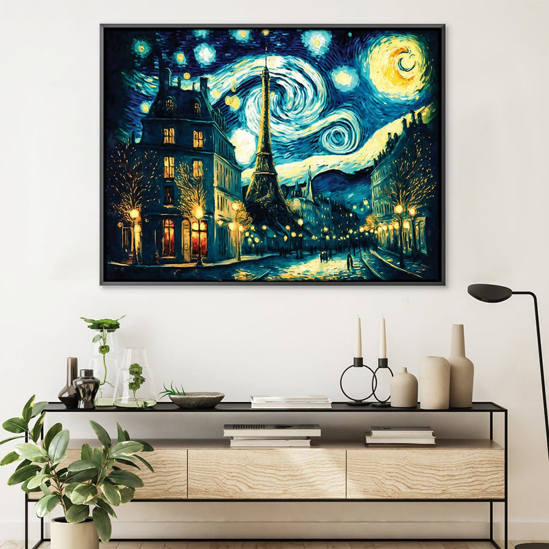 Starry Eiffel Tower Canvas