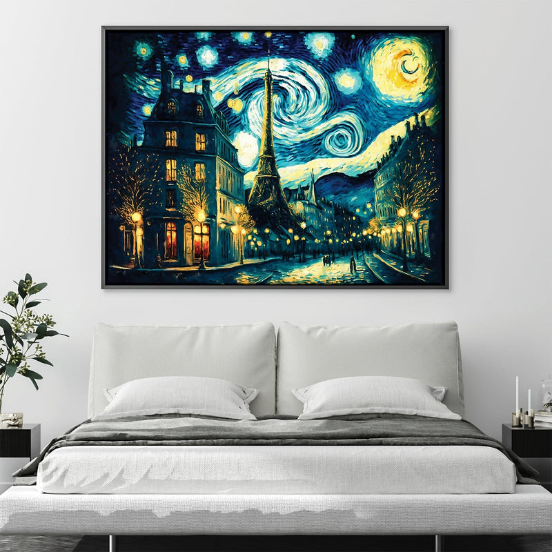 Starry Eiffel Tower Canvas