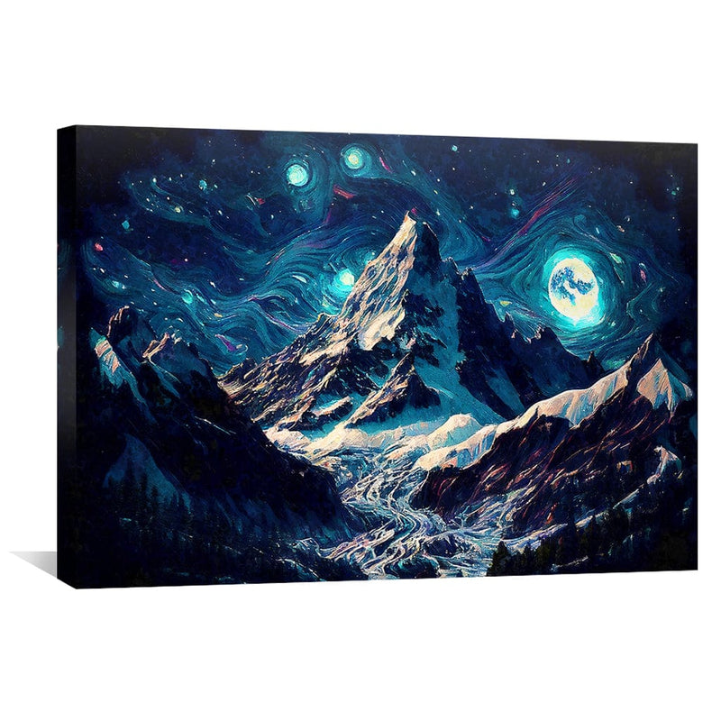 Starry Mountain Canvas