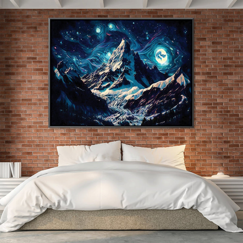 Starry Mountain Canvas