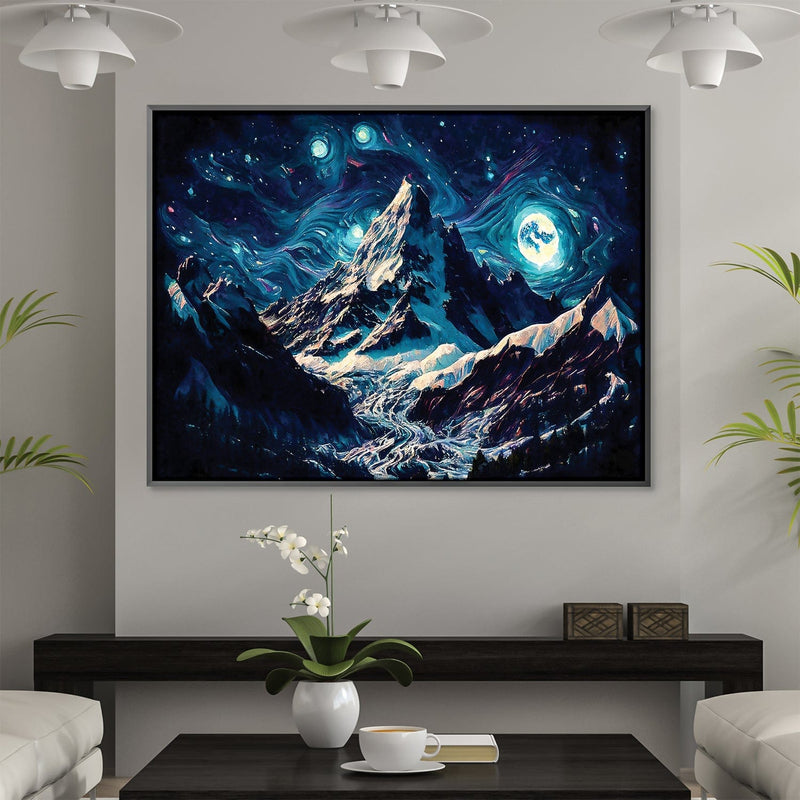 Starry Mountain Canvas