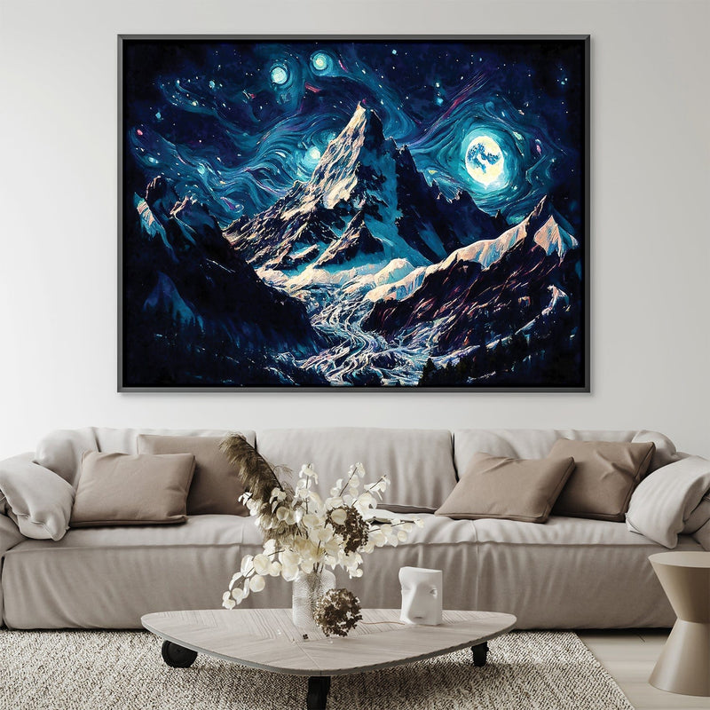 Starry Mountain Canvas