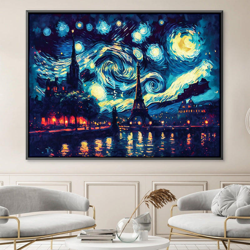 Starry Paris Views Canvas