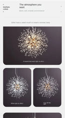 GobekUsa Starry Sky Crystal Pendant Light Fixture