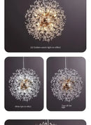 GobekUsa Starry Sky Crystal Pendant Light Fixture