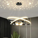 GobekUsa Starry Sky LED Chandelier for Living Room