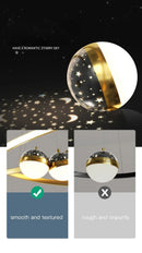 GobekUsa Starry Sky LED Chandelier for Living Room