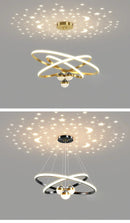 GobekUsa Starry Sky LED Chandelier for Living Room