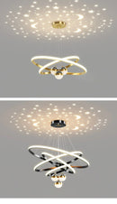 GobekUsa Starry Sky LED Chandelier for Living Room