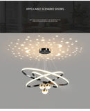 GobekUsa Starry Sky LED Chandelier for Living Room