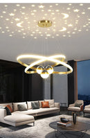 GobekUsa Starry Sky LED Chandelier for Living Room