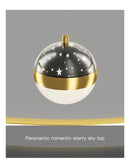 GobekUsa Starry Sky LED Chandelier for Living Room