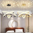 GobekUsa Starry Sky LED Chandelier for Living Room