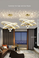 GobekUsa Starry Sky LED Chandelier for Living Room