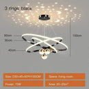 GobekUsa Starry Sky LED Chandelier for Living Room