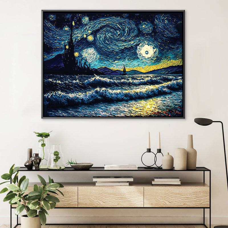 Starry Waves Canvas