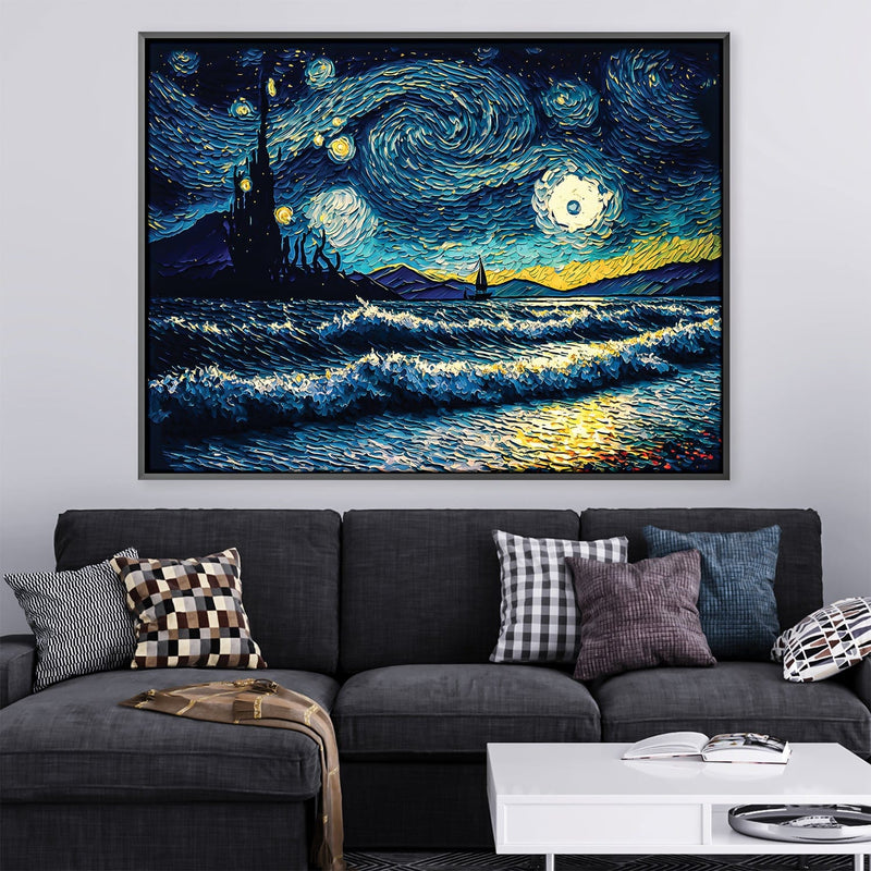 Starry Waves Canvas