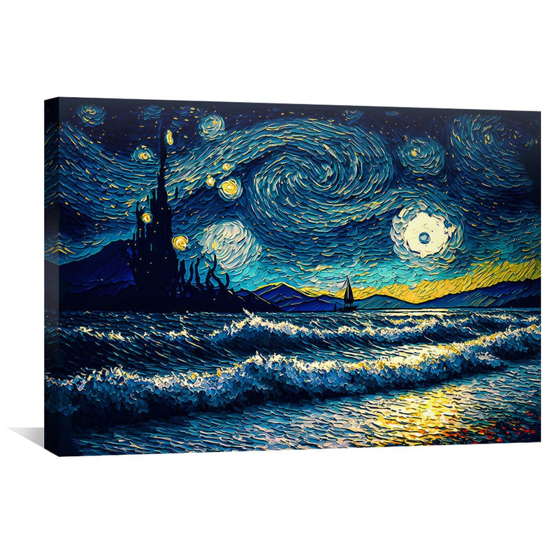 Starry Waves Canvas