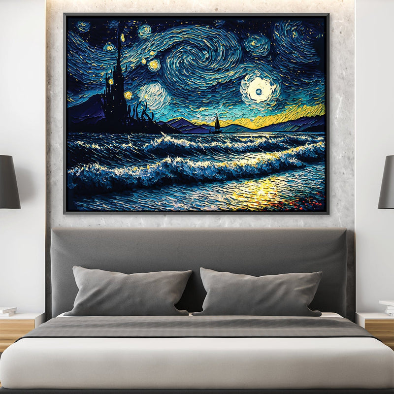 Starry Waves Canvas