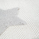 Stars Kids Rug Modern Low-Pile Play Mat Pastel Colored Stars in Cream