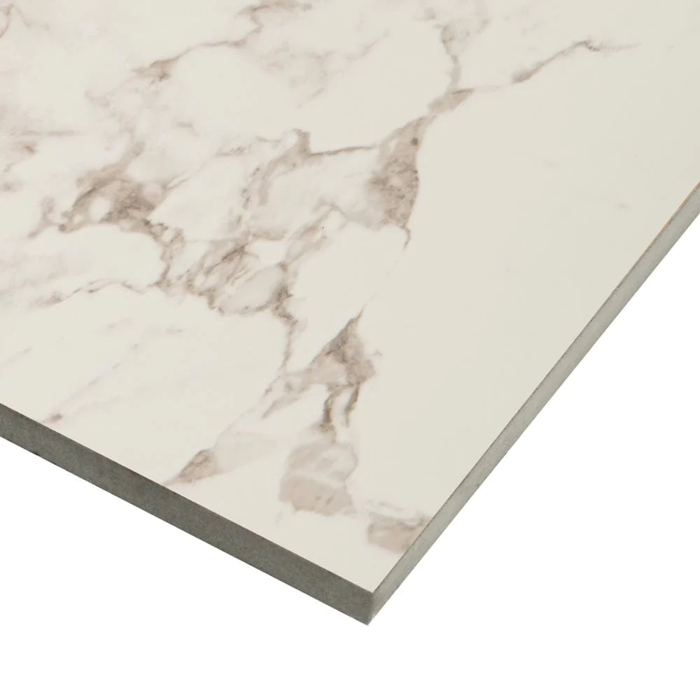 MSI Statuario Porcelain Wall and Floor Tile - Pietra Collection, profile view