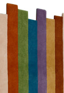Stax Modern Stripes Design Multicolor Hand Tufted 5x8 Wool Rug