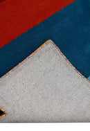 Stax Modern Stripes Pattern Colorful Hand Tufted 5x8 Wool Rug