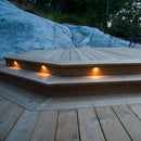 STB09 Cast Brass 12V Low Voltage LED Round Deck Light Surface Mount Landscape Lighting