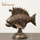 Steampunk bronze whale figurine blackfish resin office decor by Decorbites