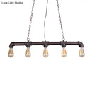 GobekUsa Steampunk Island Pendant with 5 Lights - Industrial Style Ceiling Light for Dining Room in Black/Bronze/Copper