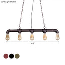 GobekUsa Steampunk Island Pendant with 5 Lights - Industrial Style Ceiling Light for Dining Room in Black/Bronze/Copper