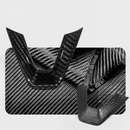 Real Dry Carbon Fiber Steering Wheel Bezel Overlay for Model 3 Highland & Model Y Juniper (3 Pieces)