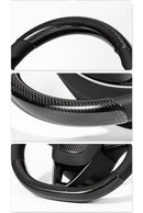 Steering Wheel Trim Covers for Model Y Juniper / Model 3 Highland | Real Dry Carbon Fiber