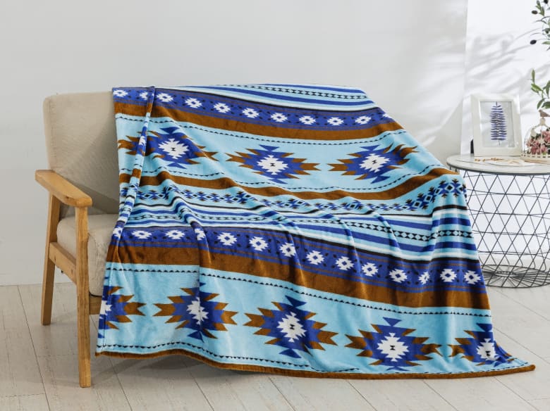 Light Aztec Throw Blanket